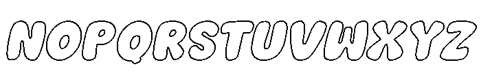 Nice Dream Outline Italic Outline Italic Font UPPERCASE