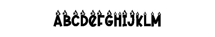 Night Bonfire Font UPPERCASE