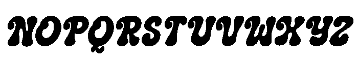 Night Bubble Italic Font UPPERCASE