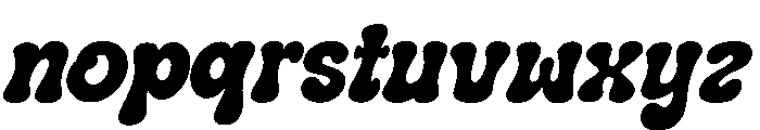Night Bubble Italic Font LOWERCASE