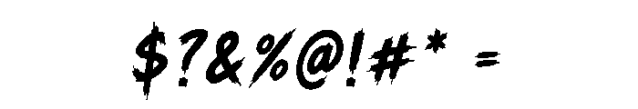 Night Slash Font OTHER CHARS