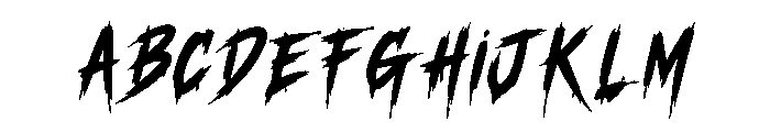 Night Slash Font UPPERCASE