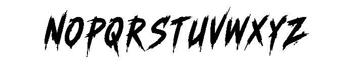 Night Slash Font UPPERCASE