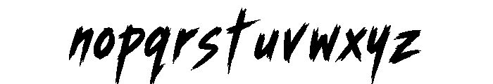 Night Slash Font LOWERCASE