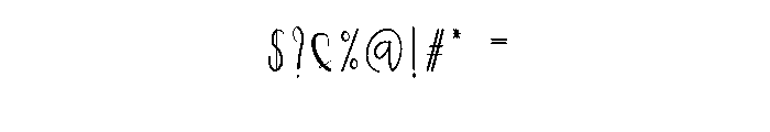 Nightdays2 Font OTHER CHARS