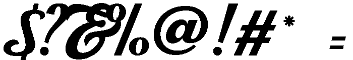 Nighters Club Regular Font OTHER CHARS