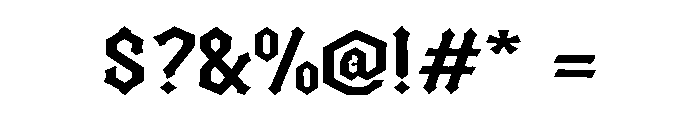 Nightforge Gothic Font OTHER CHARS