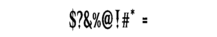 Nightmare Bloodline Font OTHER CHARS