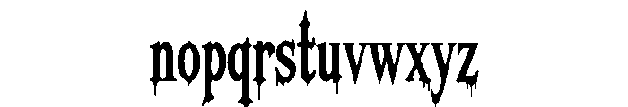 Nightmare Bloodline Font LOWERCASE