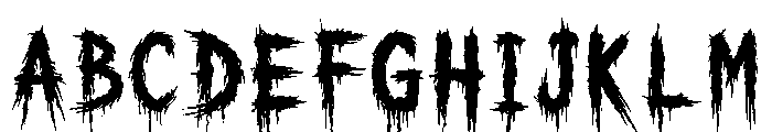 Nightmare Drip Font UPPERCASE