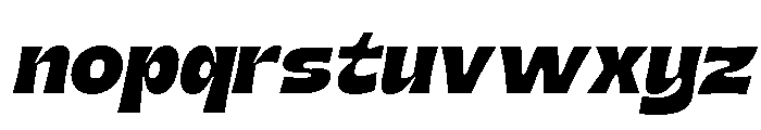 Nimbu Bold Slanted Font LOWERCASE