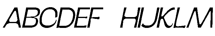 Nimbu Light Slanted Font UPPERCASE