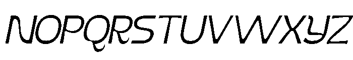 Nimbu Light Slanted Font UPPERCASE