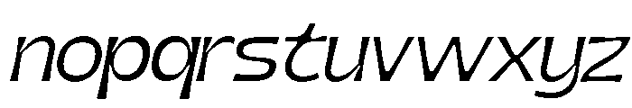 Nimbu Light Slanted Font LOWERCASE