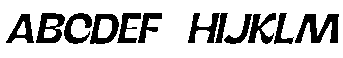 Nimbu Medium Slanted Font UPPERCASE