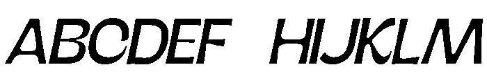 Nimbu Regular Slanted Font UPPERCASE