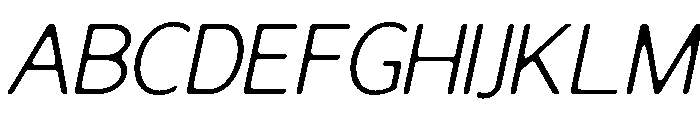 NiraNaraSoft-ExtLtSlant Font UPPERCASE