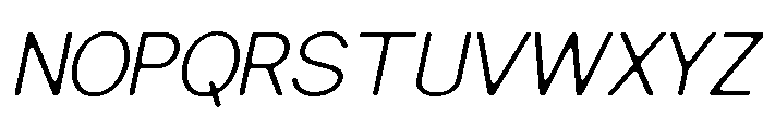 NiraNaraSoft-ExtLtSlant Font UPPERCASE