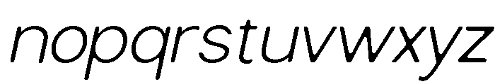 NiraNaraSoft-ExtLtSlant Font LOWERCASE