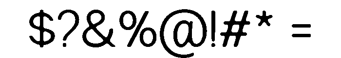 NiraNaraSoft-Light Font OTHER CHARS