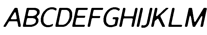 NiraNaraSoft-Slanted Font UPPERCASE
