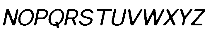 NiraNaraSoft-Slanted Font UPPERCASE