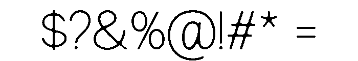 NiraNaraSoft-Thin Font OTHER CHARS
