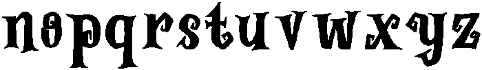 NIGHTMARE otf (400) Font LOWERCASE