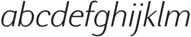 Nic XLightItalicRounded otf (300) Font LOWERCASE