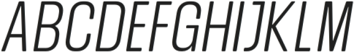 Nicon ExtraLight Italic otf (200) Font UPPERCASE