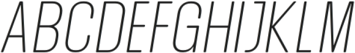 Nicon Thin Italic otf (100) Font UPPERCASE