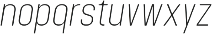 Nicon Thin Italic otf (100) Font LOWERCASE