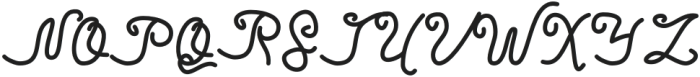 Nieckos Regular otf (400) Font UPPERCASE