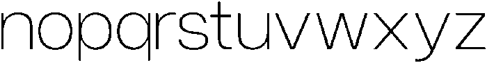 Niela ExtraLight otf (200) Font LOWERCASE