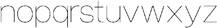 Niela Thin otf (100) Font LOWERCASE