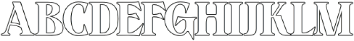 Night Georgia Outline otf (400) Font UPPERCASE