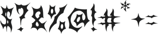 Nightmaw otf (400) Font OTHER CHARS