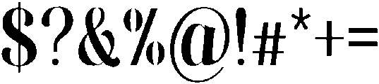 Nightshade Regular otf (400) Font OTHER CHARS