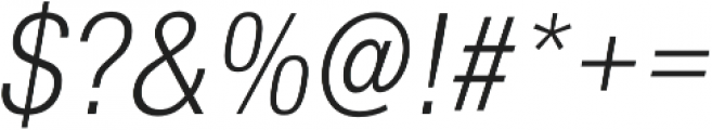 Nimbus Sans Cond L Light Italic otf (300) Font OTHER CHARS