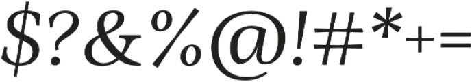 Ninfa Serif Book Italic otf (400) Font OTHER CHARS
