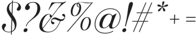 Nipra italic otf (400) Font OTHER CHARS