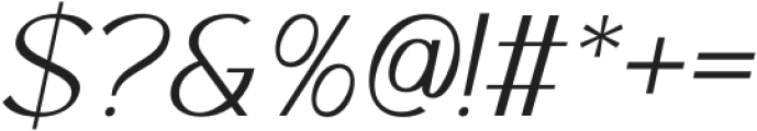 Niravaka Italic otf (400) Font OTHER CHARS