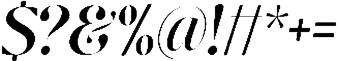 Nisanbel Bold Slant otf (700) Font OTHER CHARS