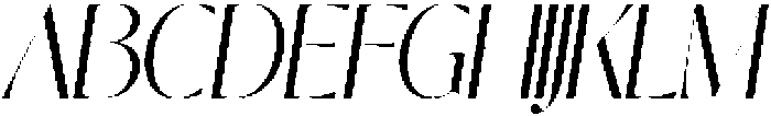 Nisanbel Extra Light Slant otf (200) Font UPPERCASE