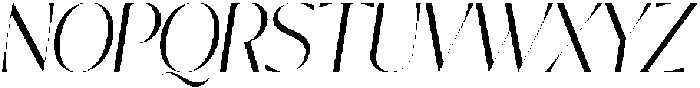 Nisanbel Extra Light Slant otf (200) Font UPPERCASE