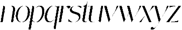 Nisanbel Extra Light Slant otf (200) Font LOWERCASE
