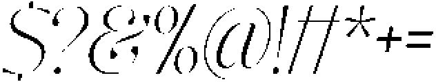 Nisanbel Thin Slant otf (100) Font OTHER CHARS