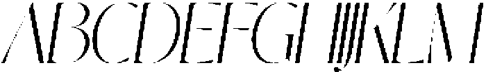 Nisanbel Thin Slant otf (100) Font UPPERCASE