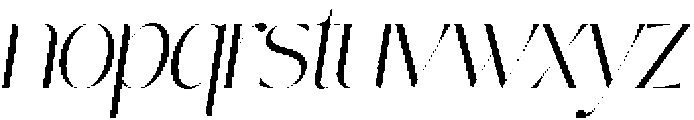 Nisanbel Thin Slant otf (100) Font LOWERCASE