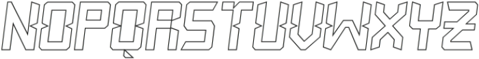 Nitro Nova Outline Slant otf (400) Font UPPERCASE